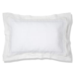 Elizaveta Pillowcase in Chambray Blue Hemstitch