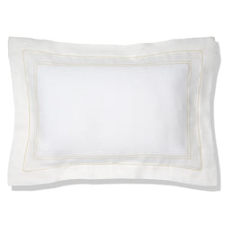 Elizaveta Pillowcase in Ochre Hemstitch