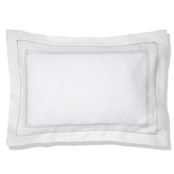 Elizaveta Pillowcase in Prussian Blue Hemstitch