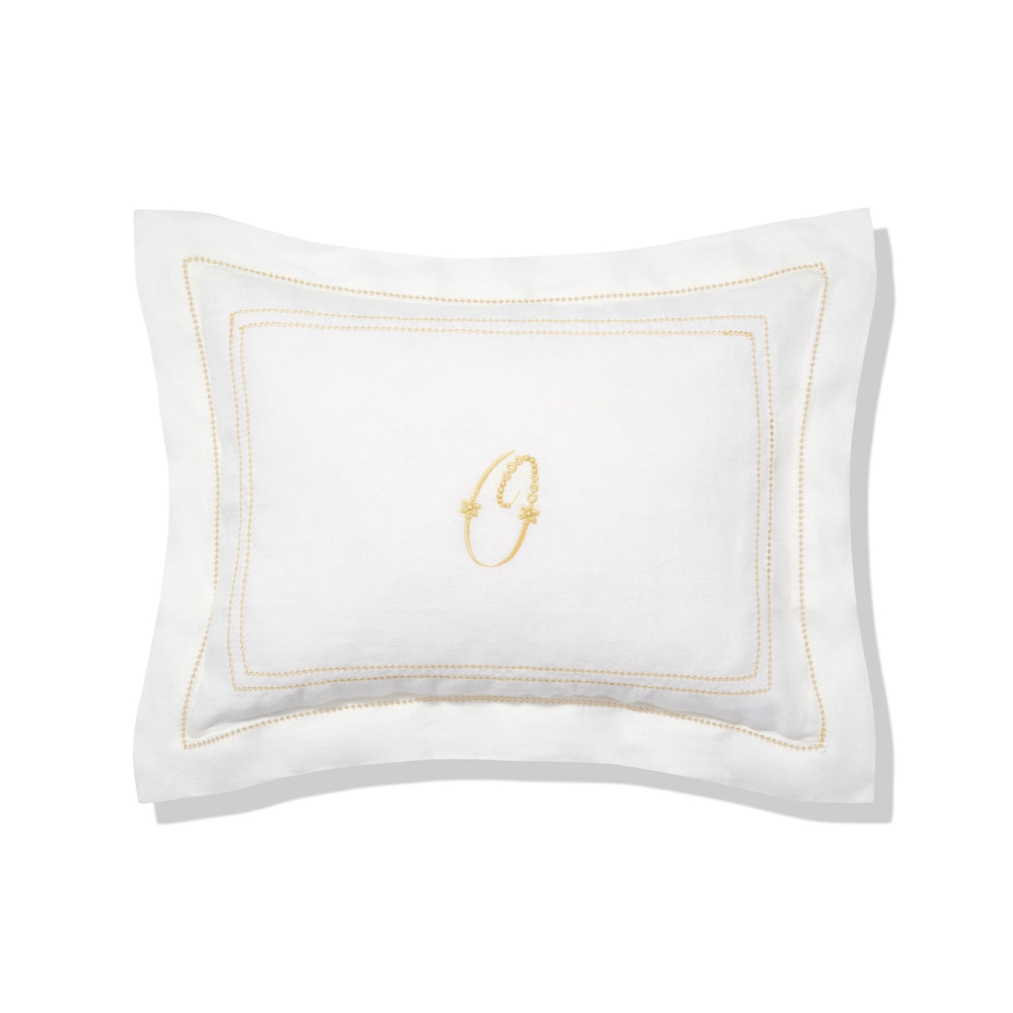 Boudoir Pillow with Hemstitch in Ochre