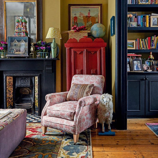 Sirin Dual Use Printed Linen Terracotta/Natural