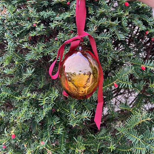 Orange Hand-Blown Palestinian Bauble