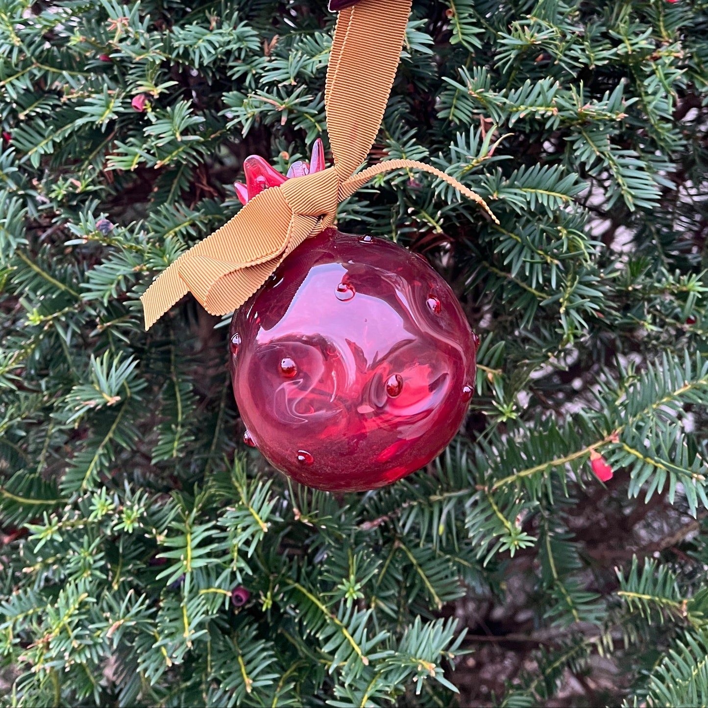 Pomegranate Hand-Blown Palestinian Bauble