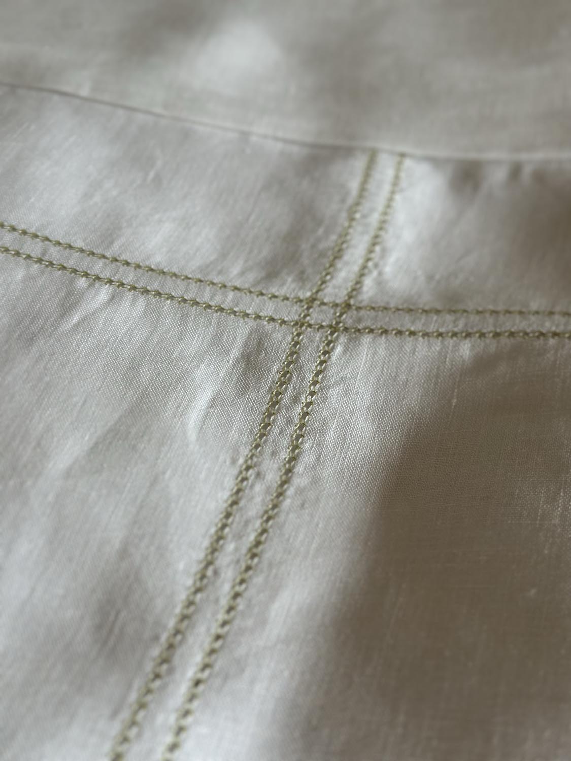 Duvet Cover Hemstitch Knoll Green