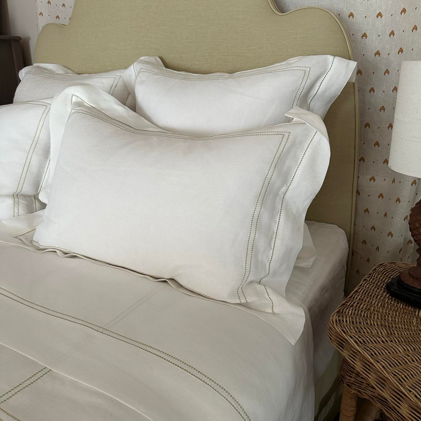 Top Sheet Hemstitch Knoll Green