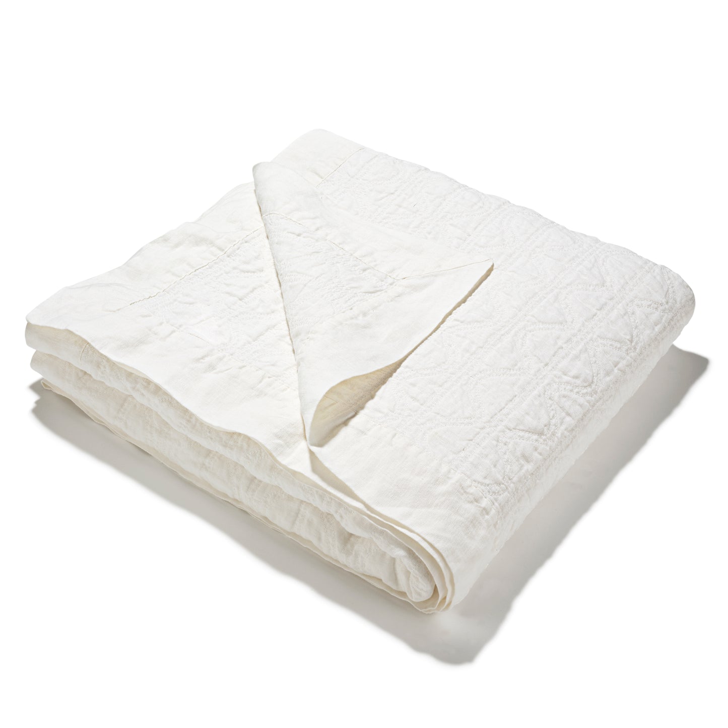 Ruslan Quilt in Ivory White