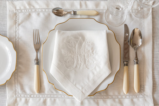 Set of Double Hemstitch Edge Placemats