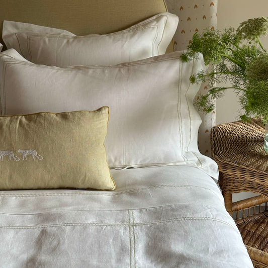 Duvet Cover Hemstitch Knoll Green