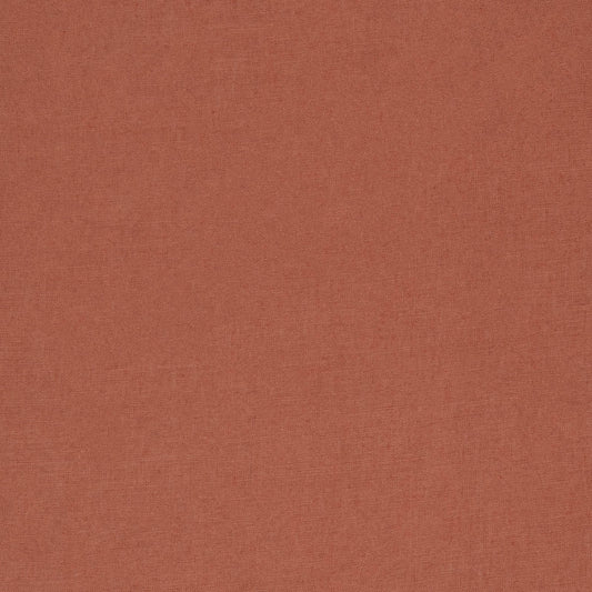 Sample - Light Weight Fine Weave Linen Terracotta