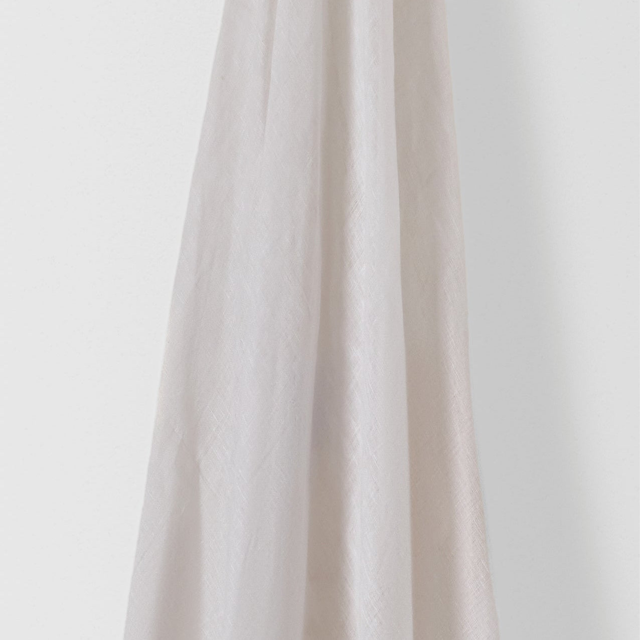 Light Weight Plain Linen Ivory White