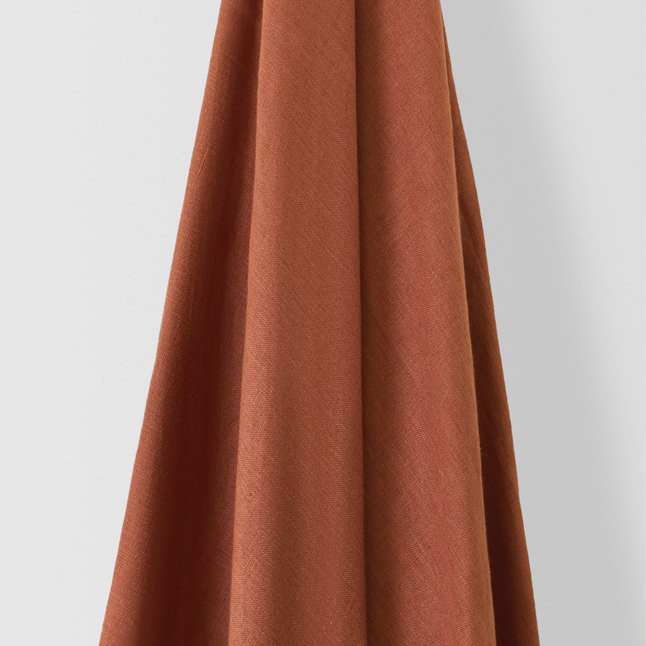 Light Weight Plain Linen Terracotta
