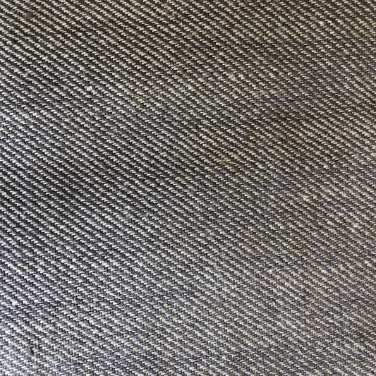 Off Cut - Mid Weight Dual Weave Twill Linen Slate & Dove Grey Ex Display Wing