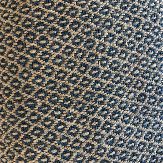 Off Cut - Mid Weight Petite Weave Linen (Archive Development Sample) - Blue/Natural