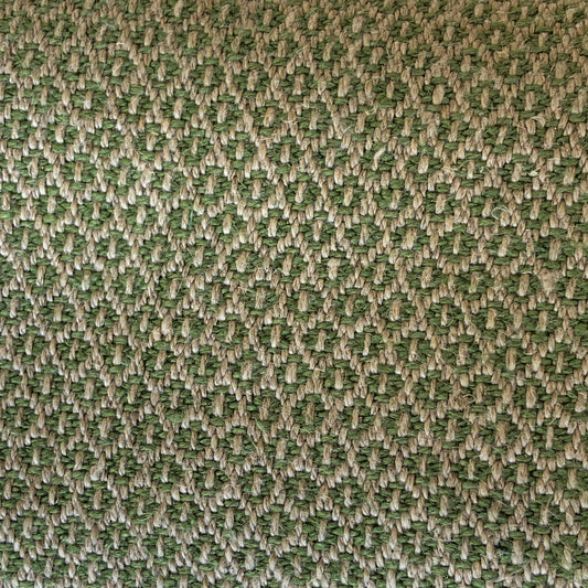 Off Cut - Mid Weight Petite Weave Linen (Archive Development Sample) Green/Natural