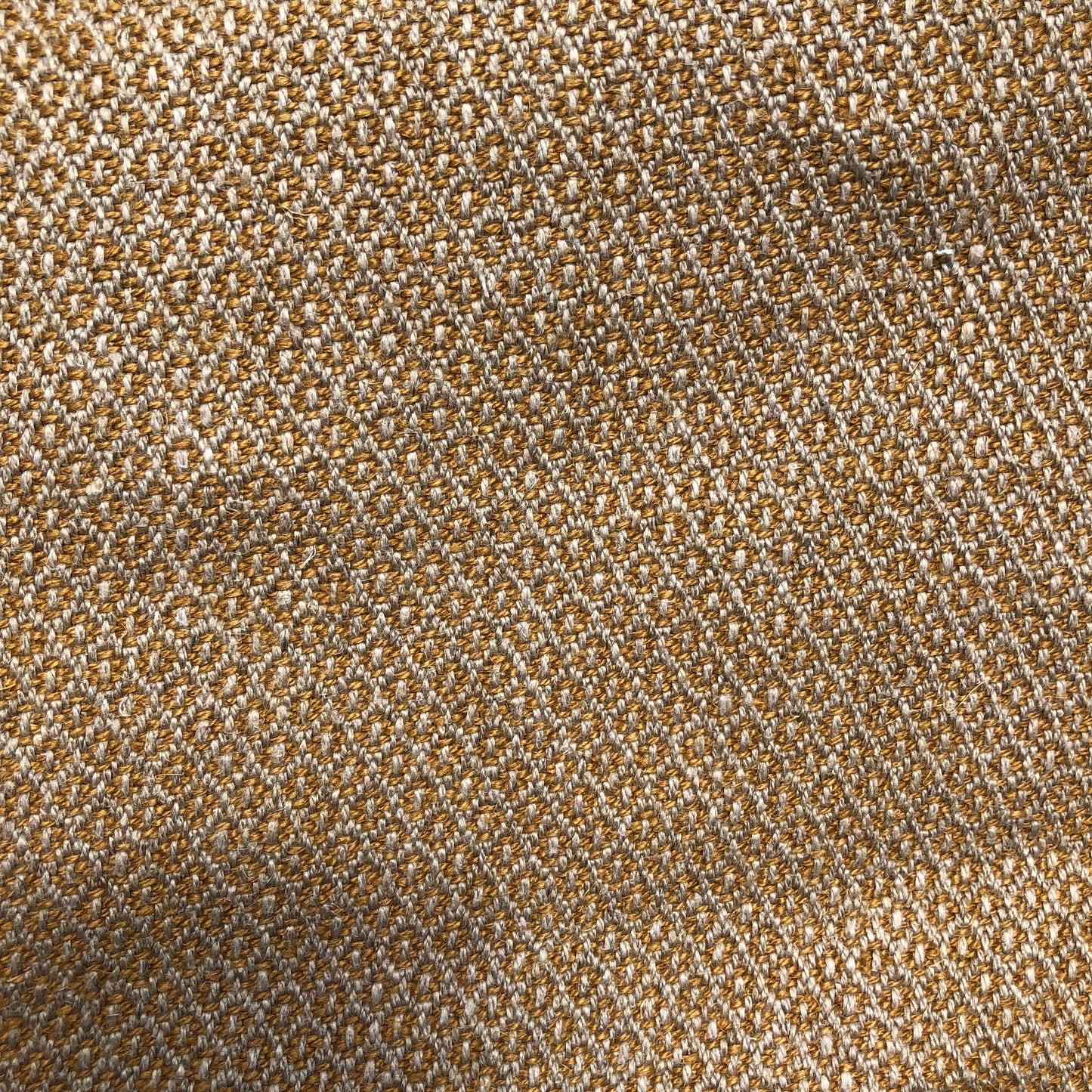 Off Cut - Mid Weight Petite Weave Linen (Archive Development Sample) Ochre/Natural