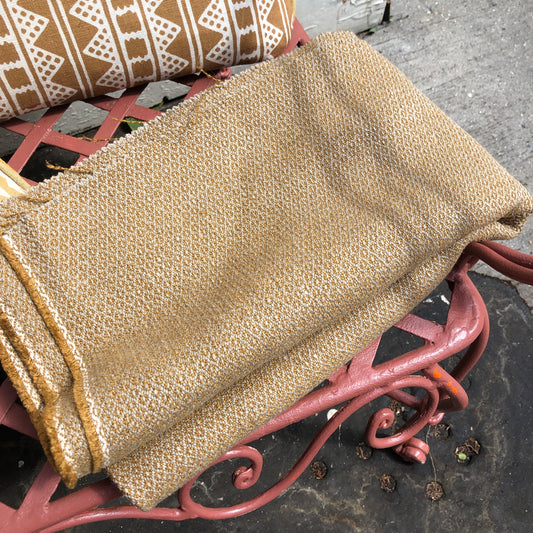 Off Cut - Mid Weight Petite Weave Linen (Archive Development Sample) Ochre/Natural