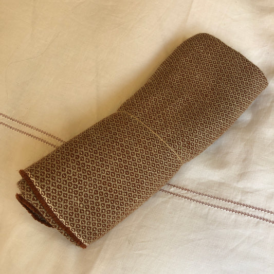 Off Cut - Mid Weight Petite Weave Linen (Archive Development Sample) Rust/Natural