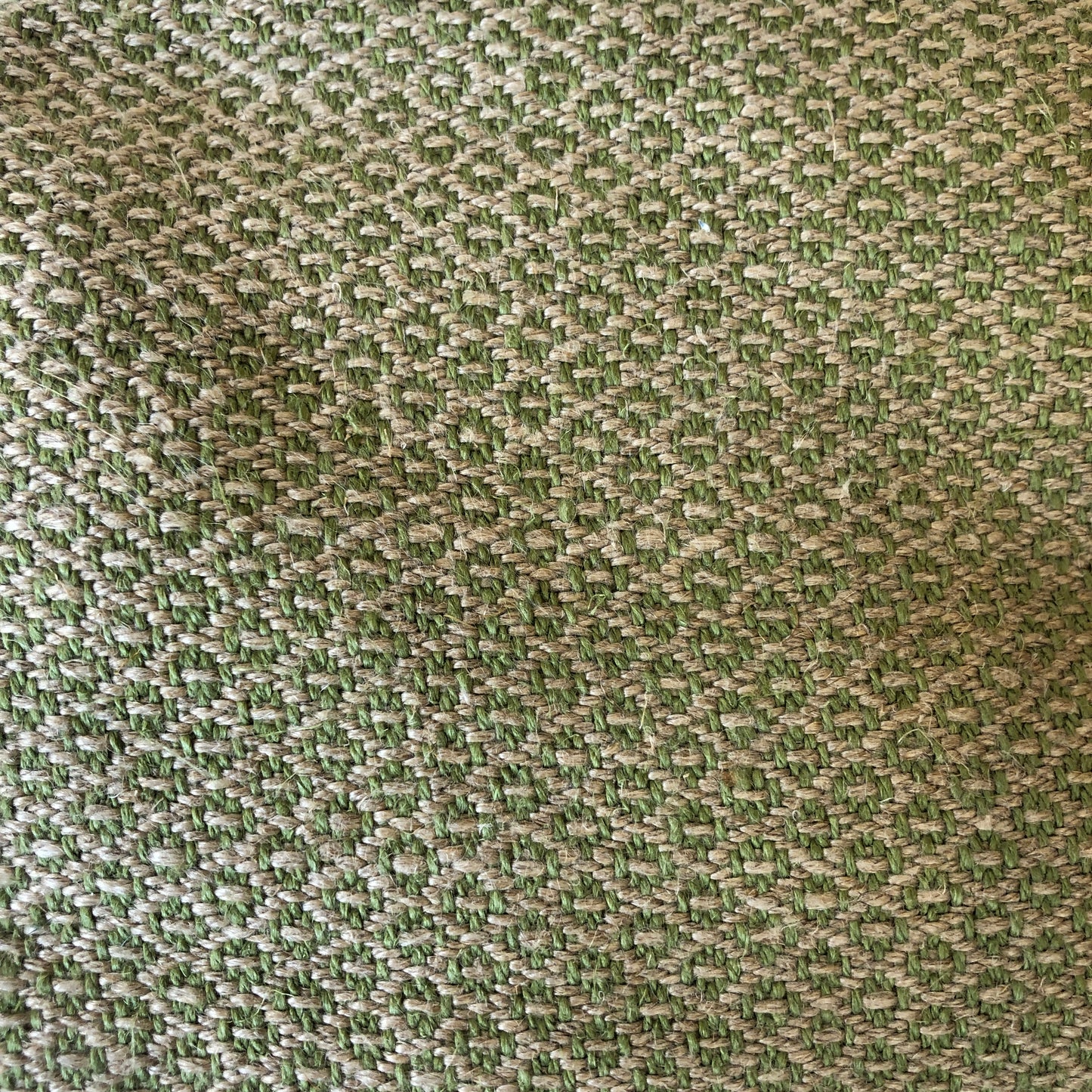 Off Cut - Mid Weight Petite Weave Linen (Archive Development Sample) Sage/Natural