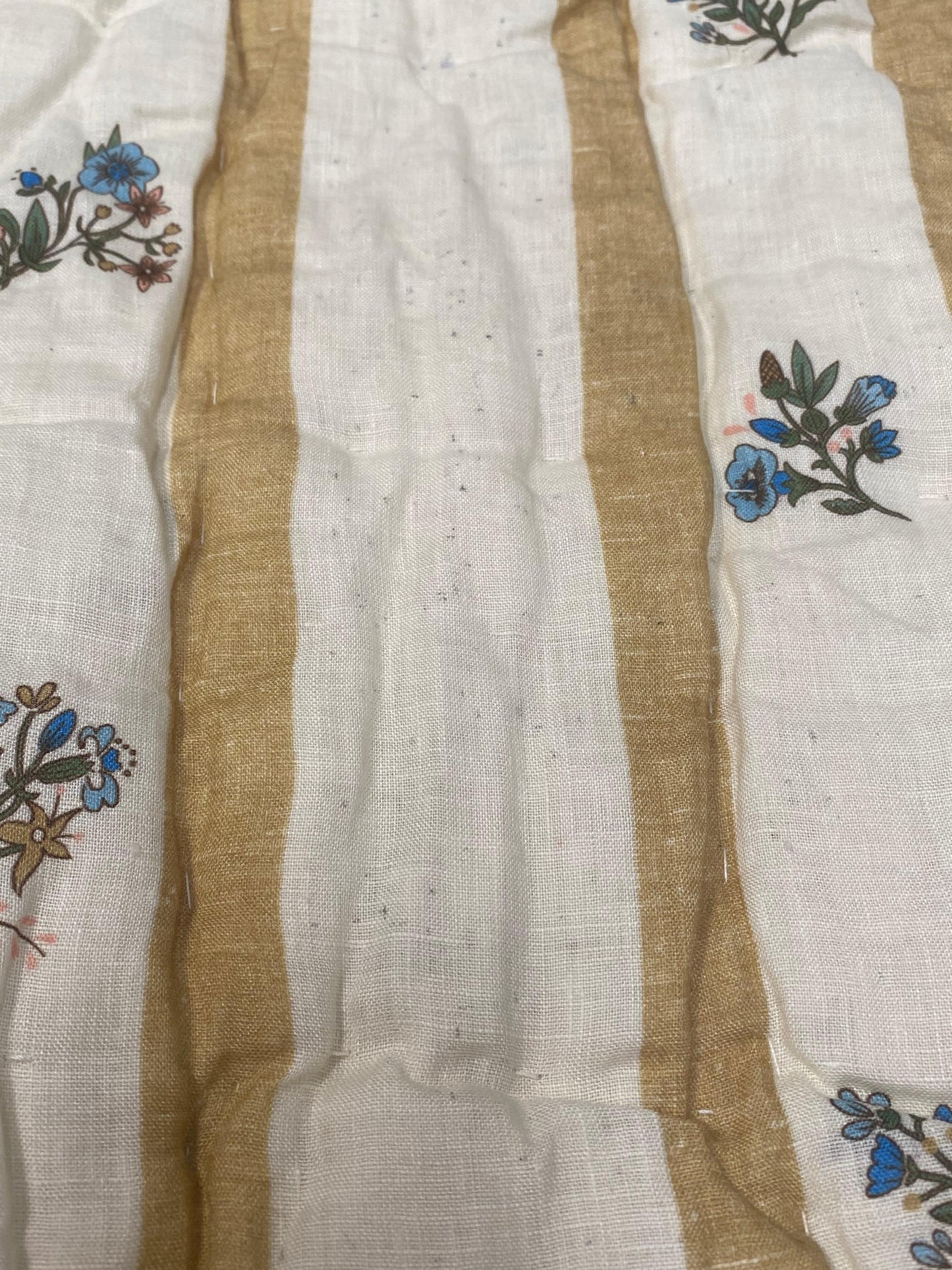Sample Eiderdown Flax & Field Flower Posy Stripe Ochre