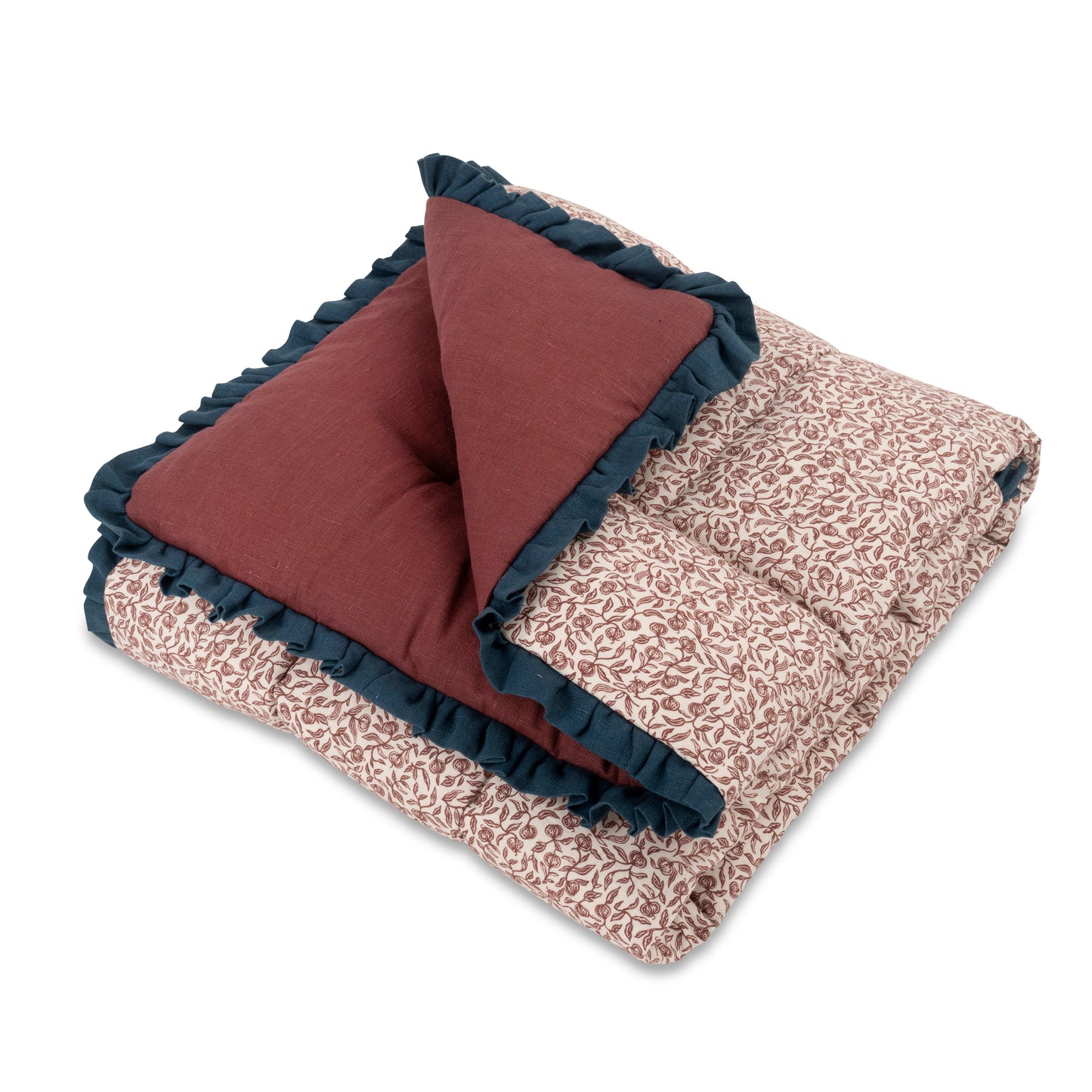 Pimlico Eiderdown Throw with Linen Frill