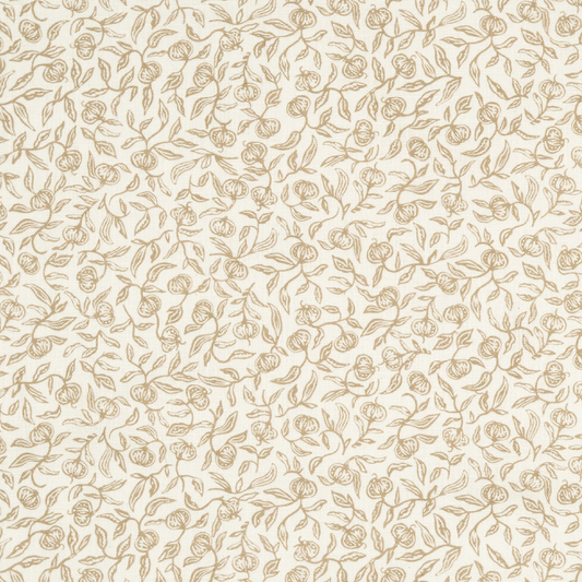 Off Cut - Pomegranate Dual Use Printed Linen Tawny Gold/ Oyster