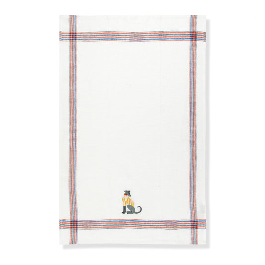 Kitchen Towel with Lurcher Embroidery
