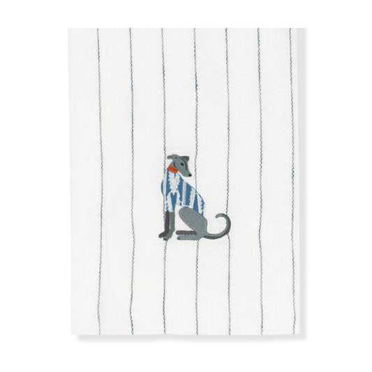 Kitchen Towel with Lurcher Embroidery