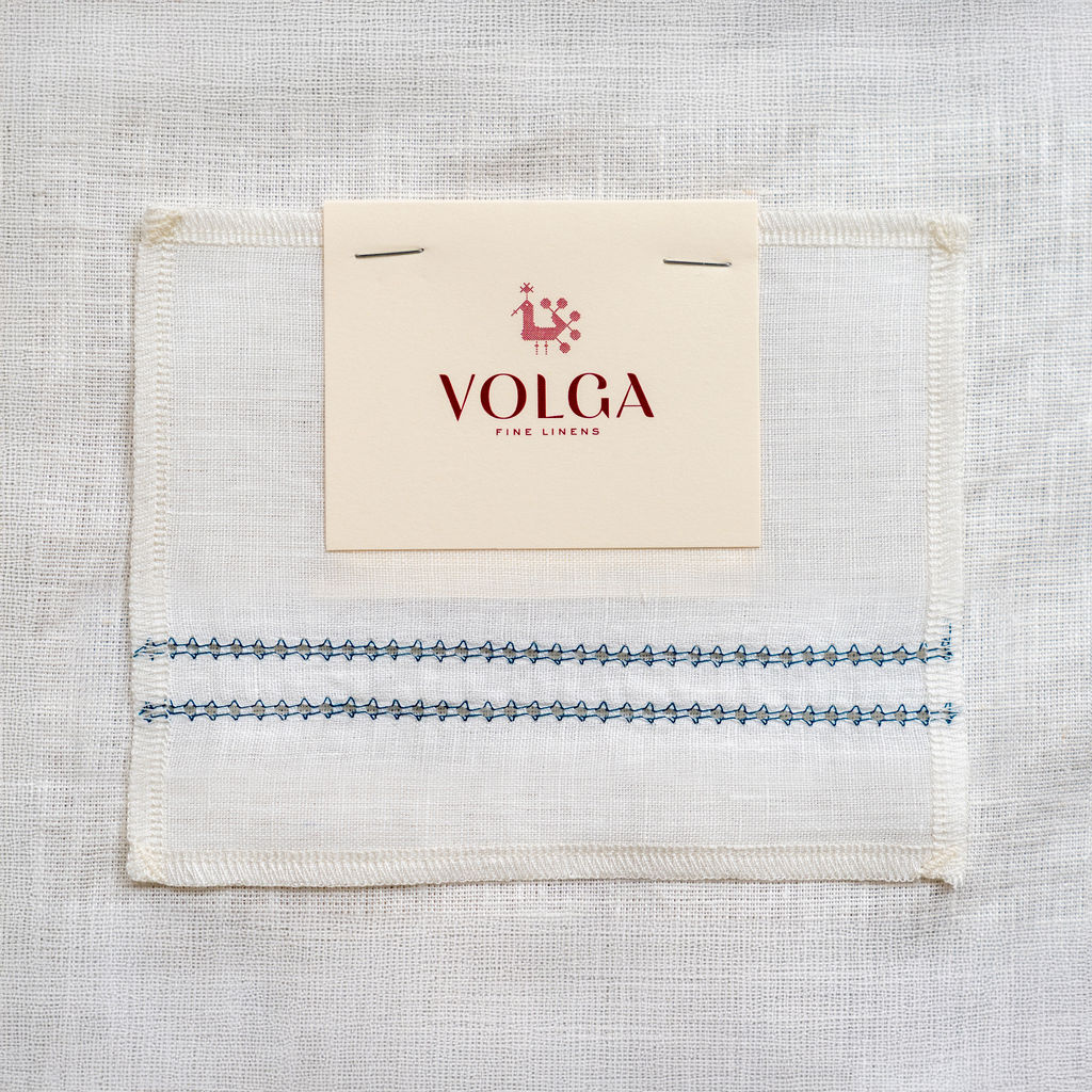 Sample - Prussian Blue Hemstitch