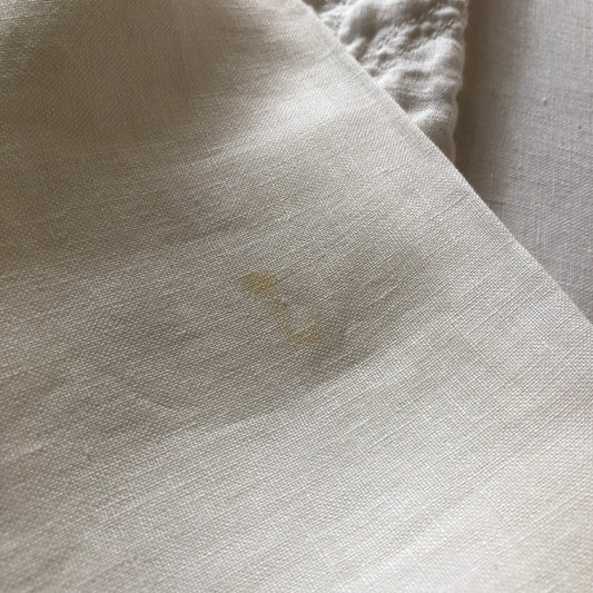 Rejected/Faulty Duvet Cover Hemstitch Ivory White King with Various Marks
