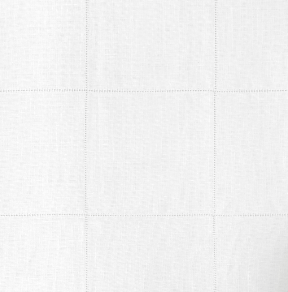 Sample - Drawn Thread - Hemstitch Check Ivory White