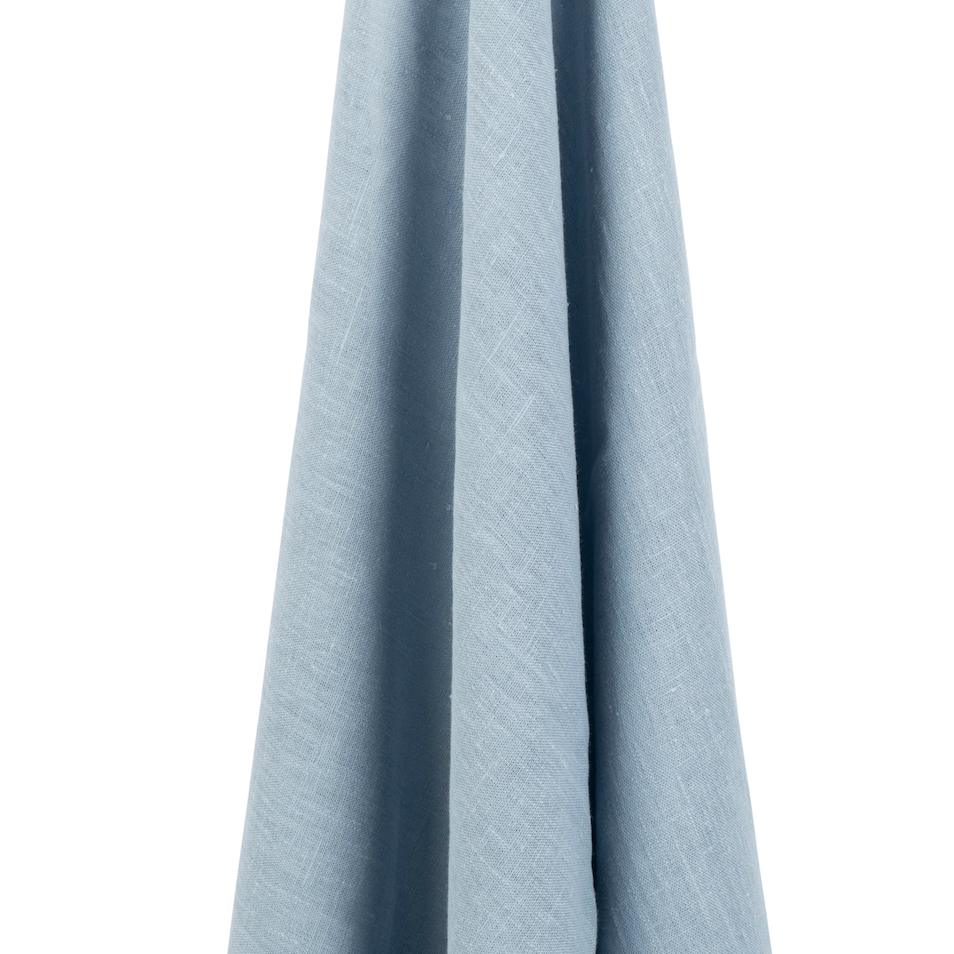 Light Weight Plain Linen Chambray Blue