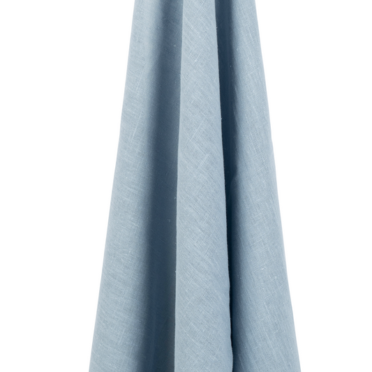 Light Weight Plain Linen Chambray Blue
