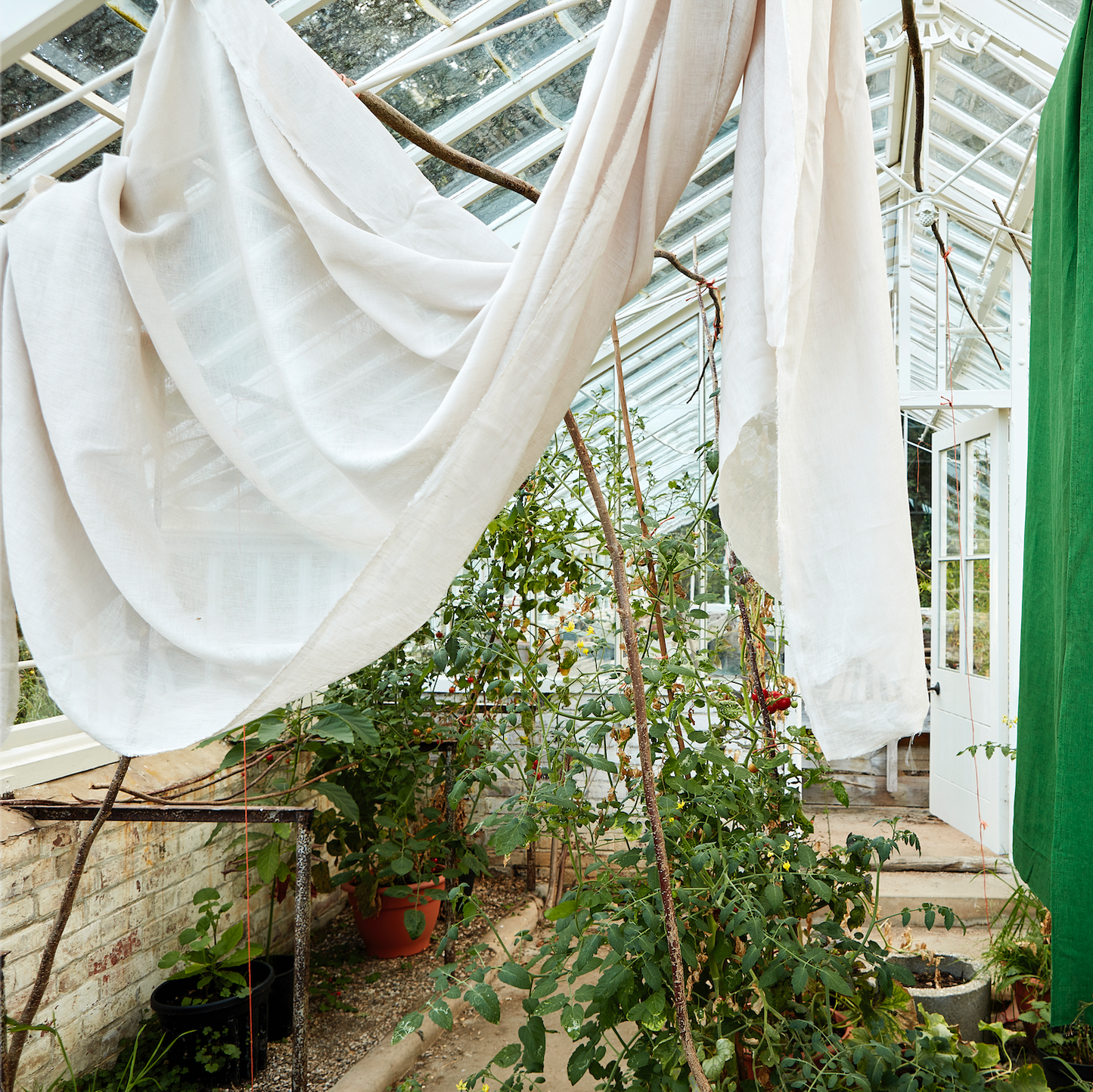 Sheer Linen Plain Putty