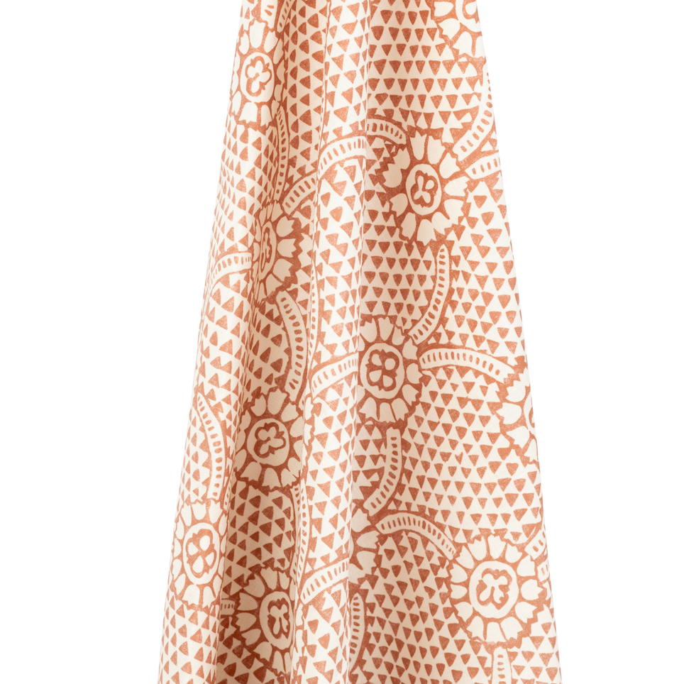 Ivan Dual Use Printed Linen Terracotta/Oyster