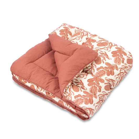 Available Now Cape Botanical Terracotta Eiderdown with Sirin Terracotta Trim and Reverse