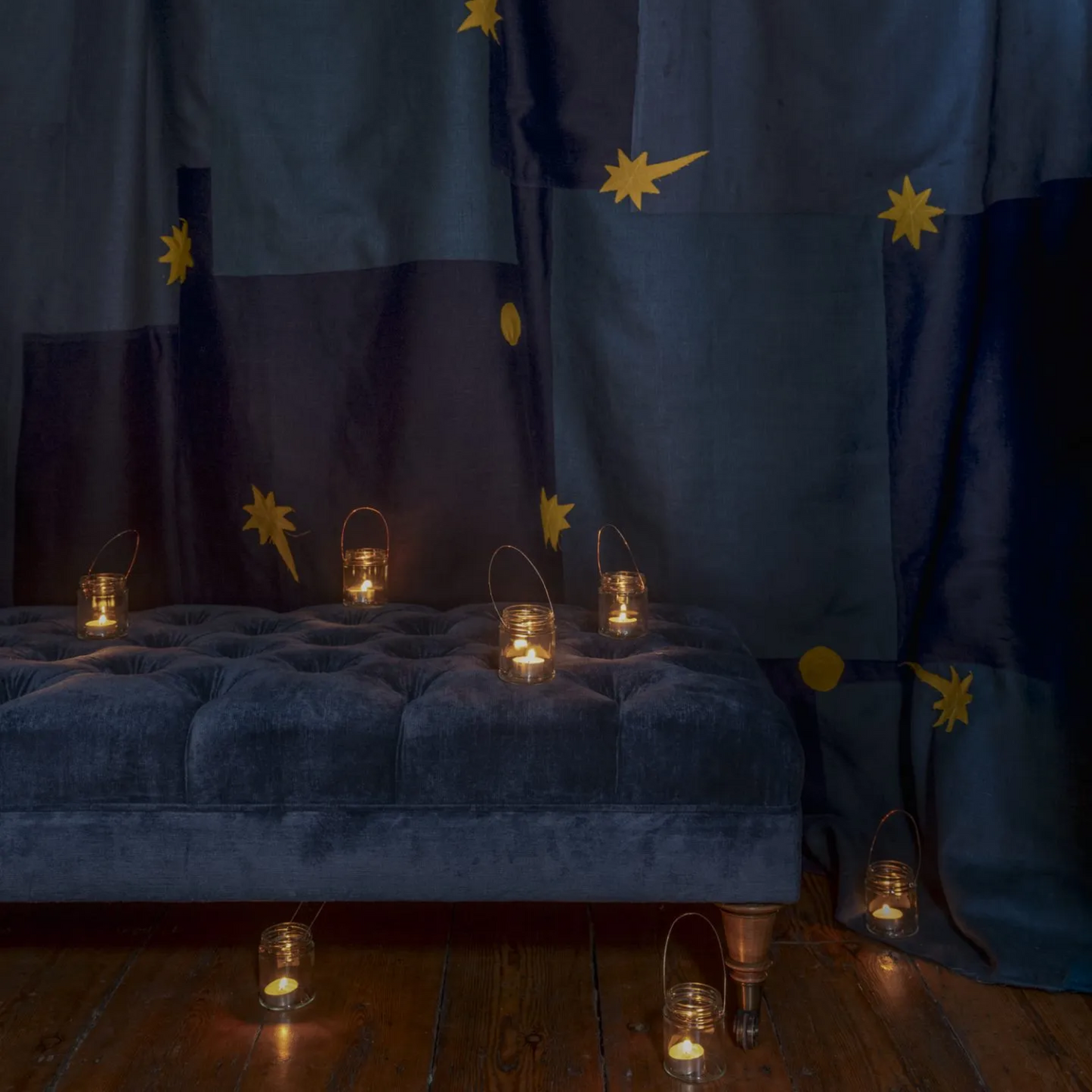 Venetian Linen Velvet Midnight Blue