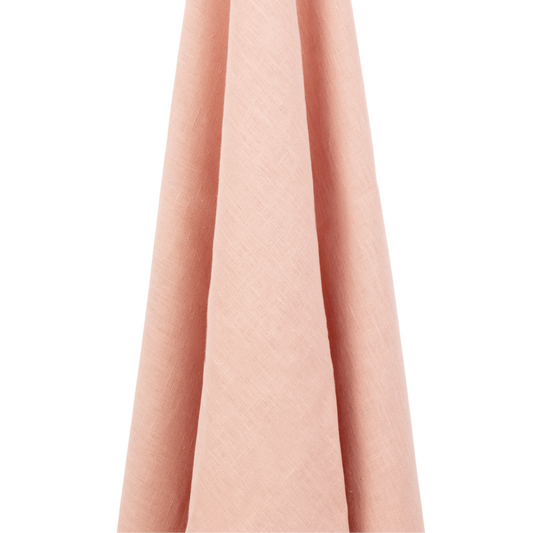 Light Weight Plain Linen Soft Coral