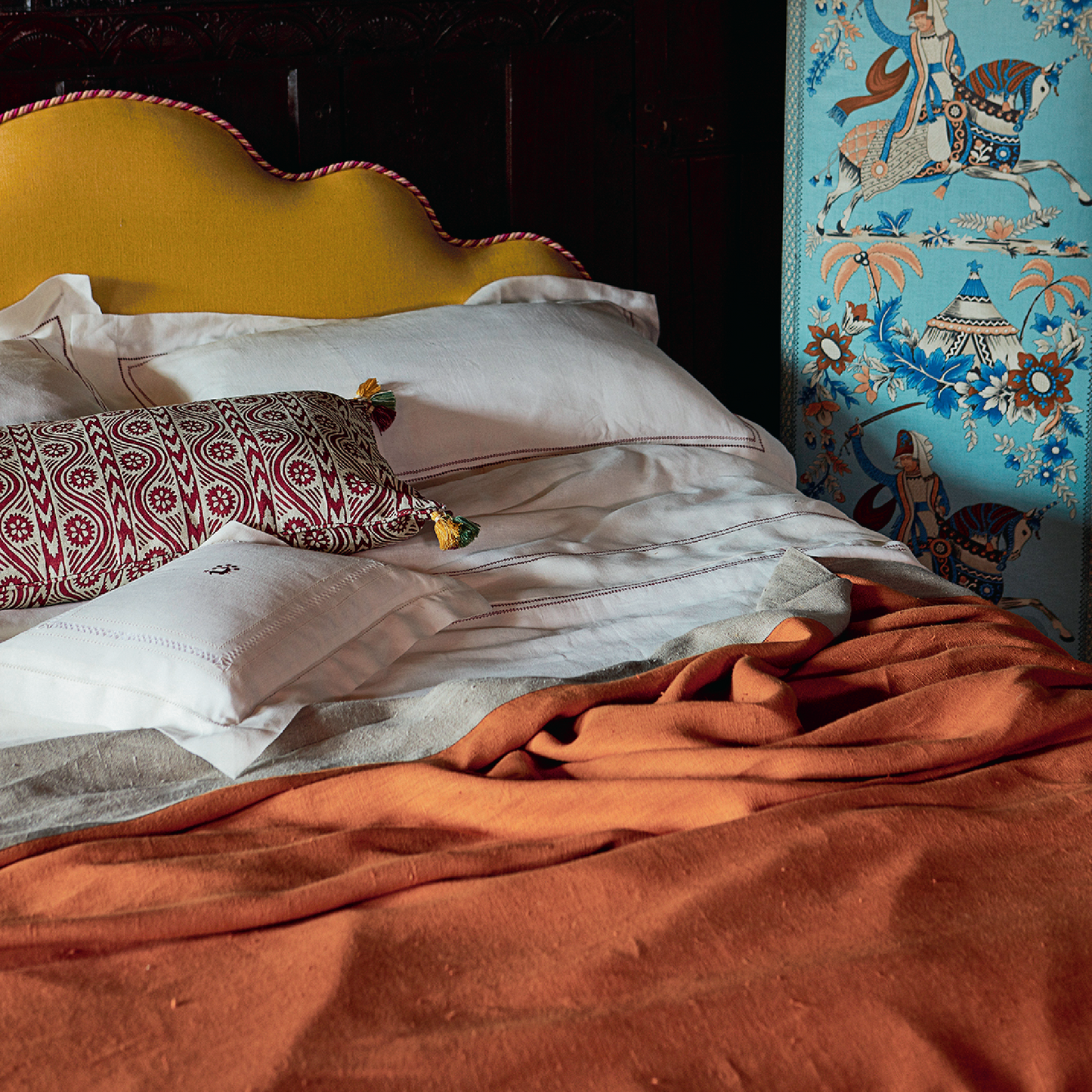 Light Weight Plain Linen Terracotta