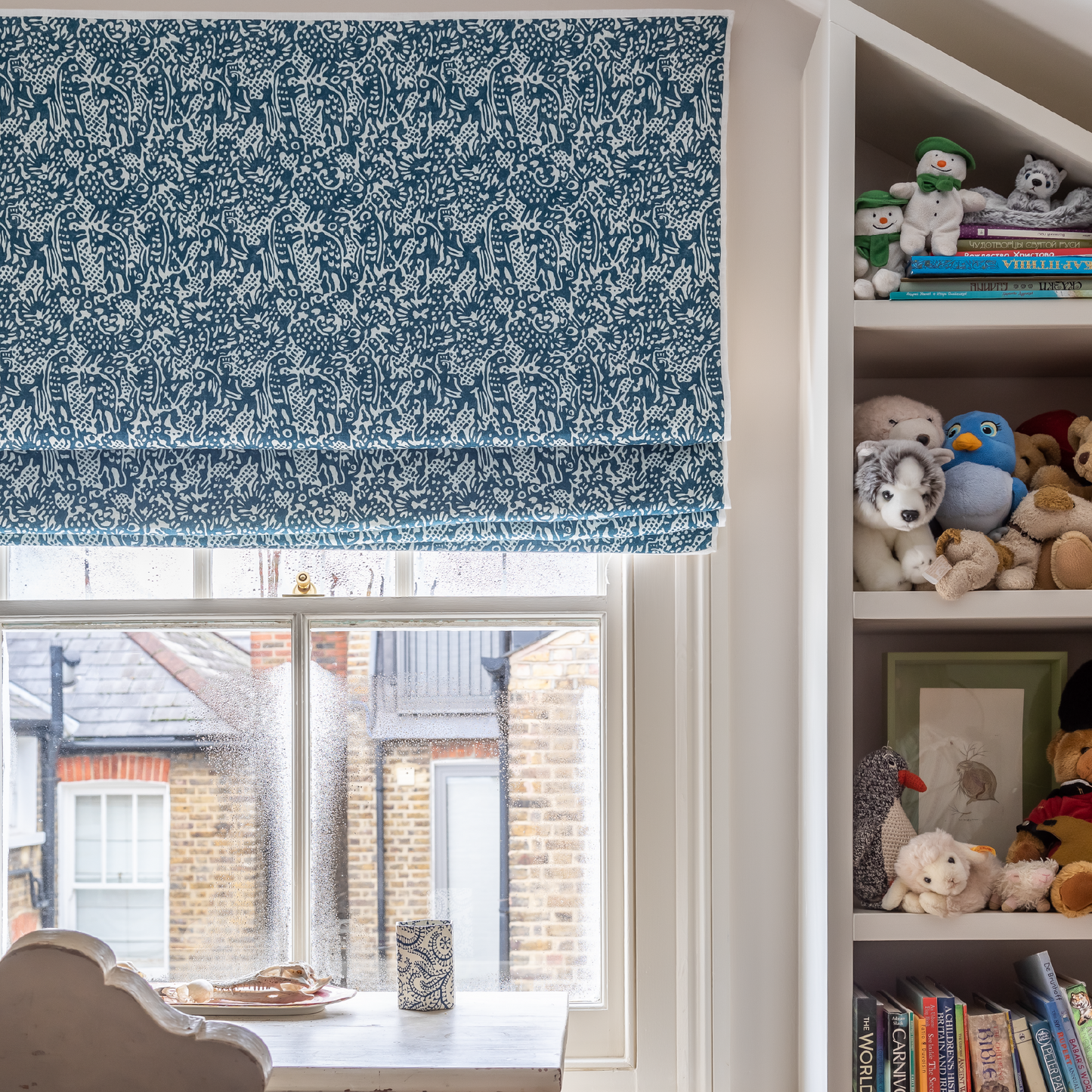 Alyosha Dual Use Archive Print in Prussian Blue/Ivory White