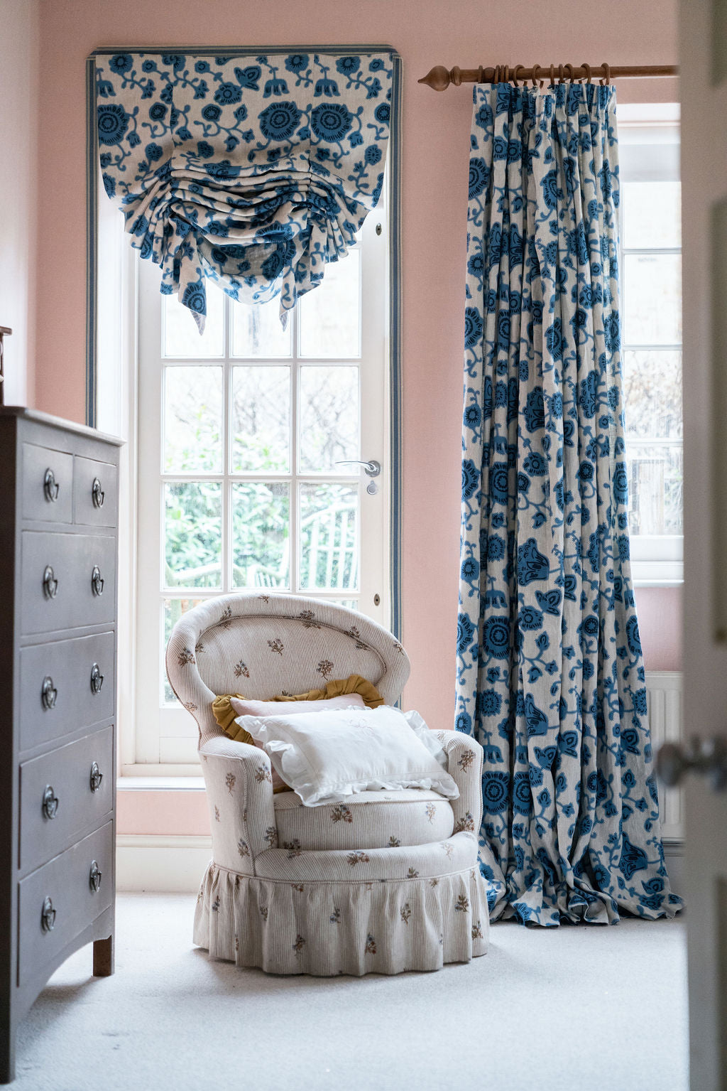 Sample - Folkloric Stripe Braid in Delft Blue