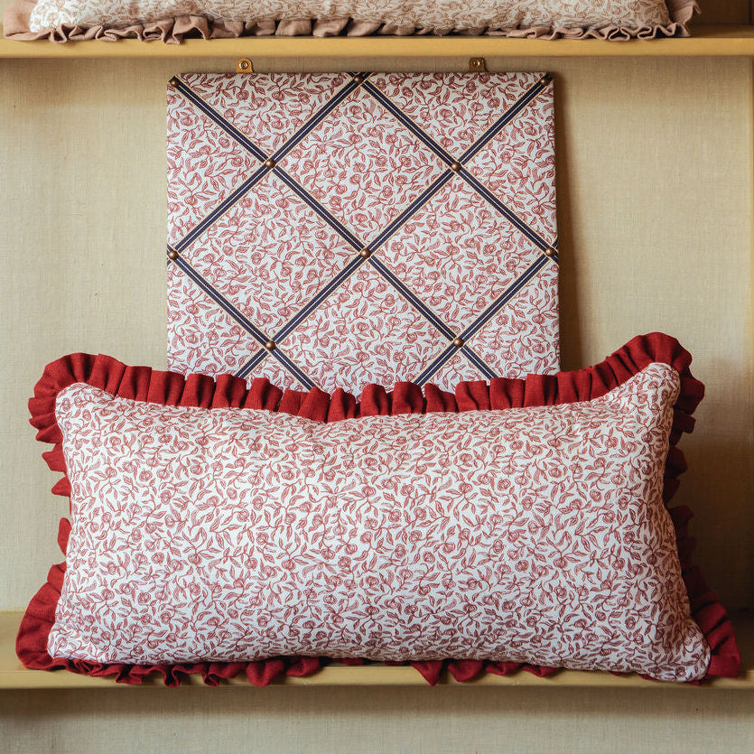 Pomegranate Dual Use Printed Linen Marsala/Oyster
