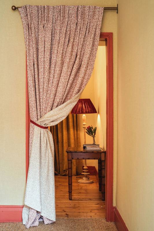 Pomegranate Dual Use Printed Linen Marsala/Oyster