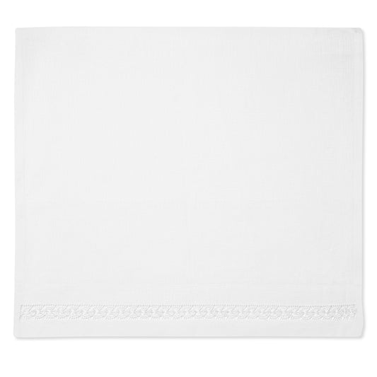 Eugénie Hand Towel in Pure White with Ajouré