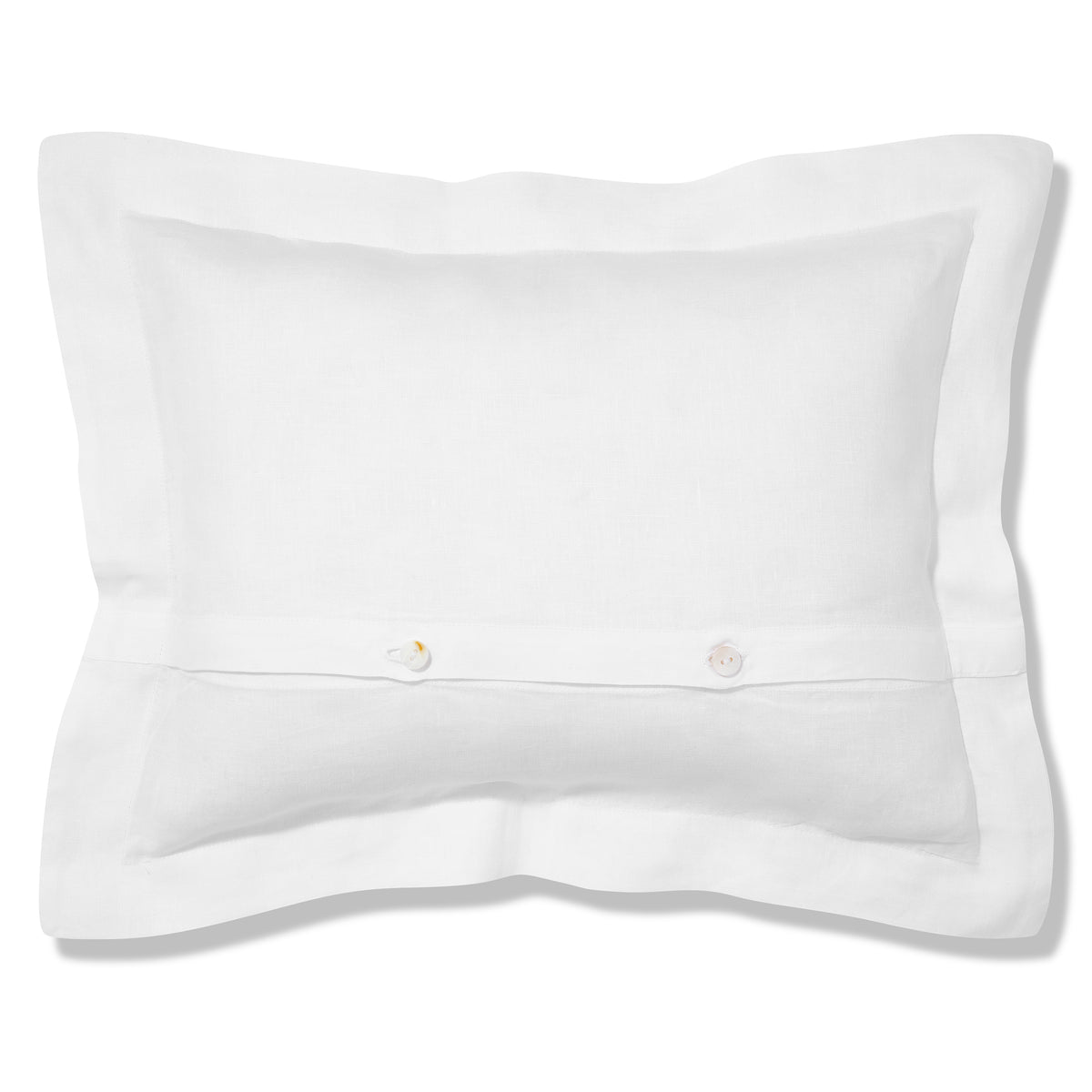 Eugenie Frame Boudoir Pillowcase in Pure White with Ajoure