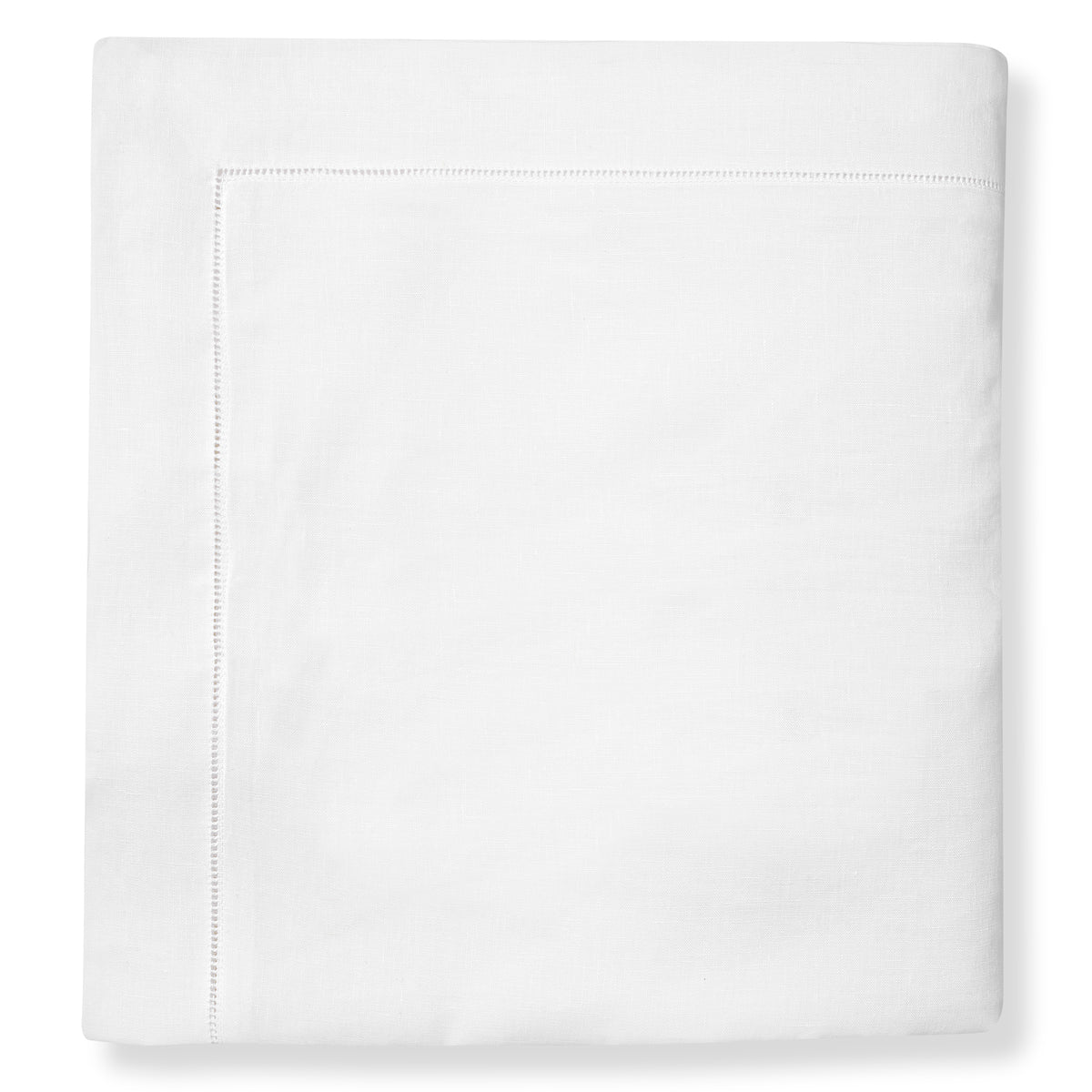 Theodora Oxford Duvet in Pure White with Ajoure