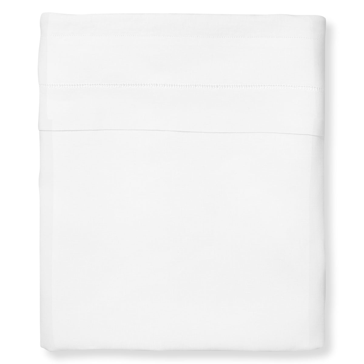 Theodora Top Sheet in Pure White with Ajoure