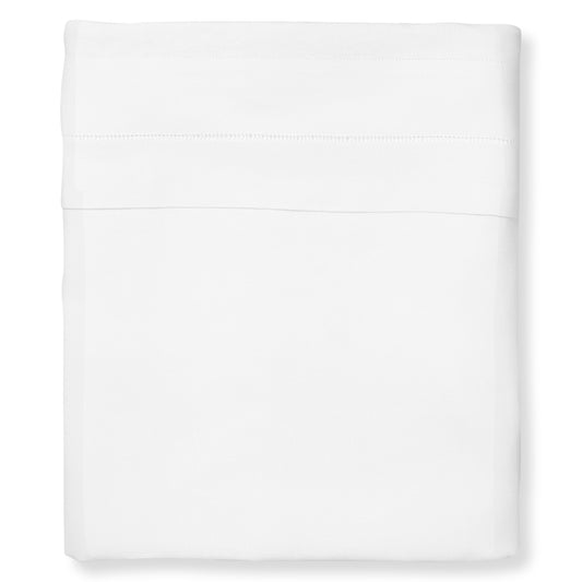 Theodora Top Sheet in Pure White with Ajoure