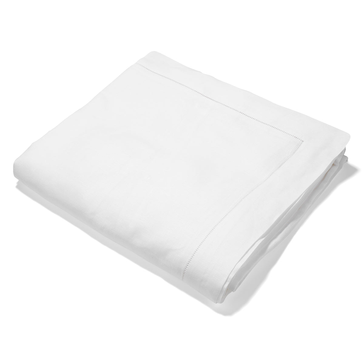 Theodora Oxford Duvet in Pure White with Ajoure