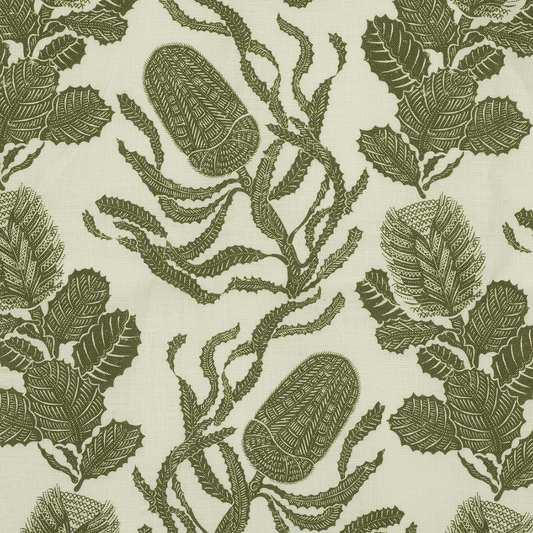 Cape Botanical Dual Use Printed Linen Botanical Green/Oyster