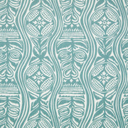 Paper-Backed Dacha Printed Linen Wallcovering Teal/Oyster